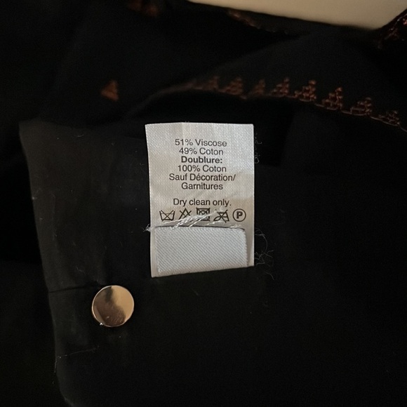 Madewell Signal Embroidered Black Mini Shift Tunic Dress Size Small Fall Autumn - Picture 6 of 13